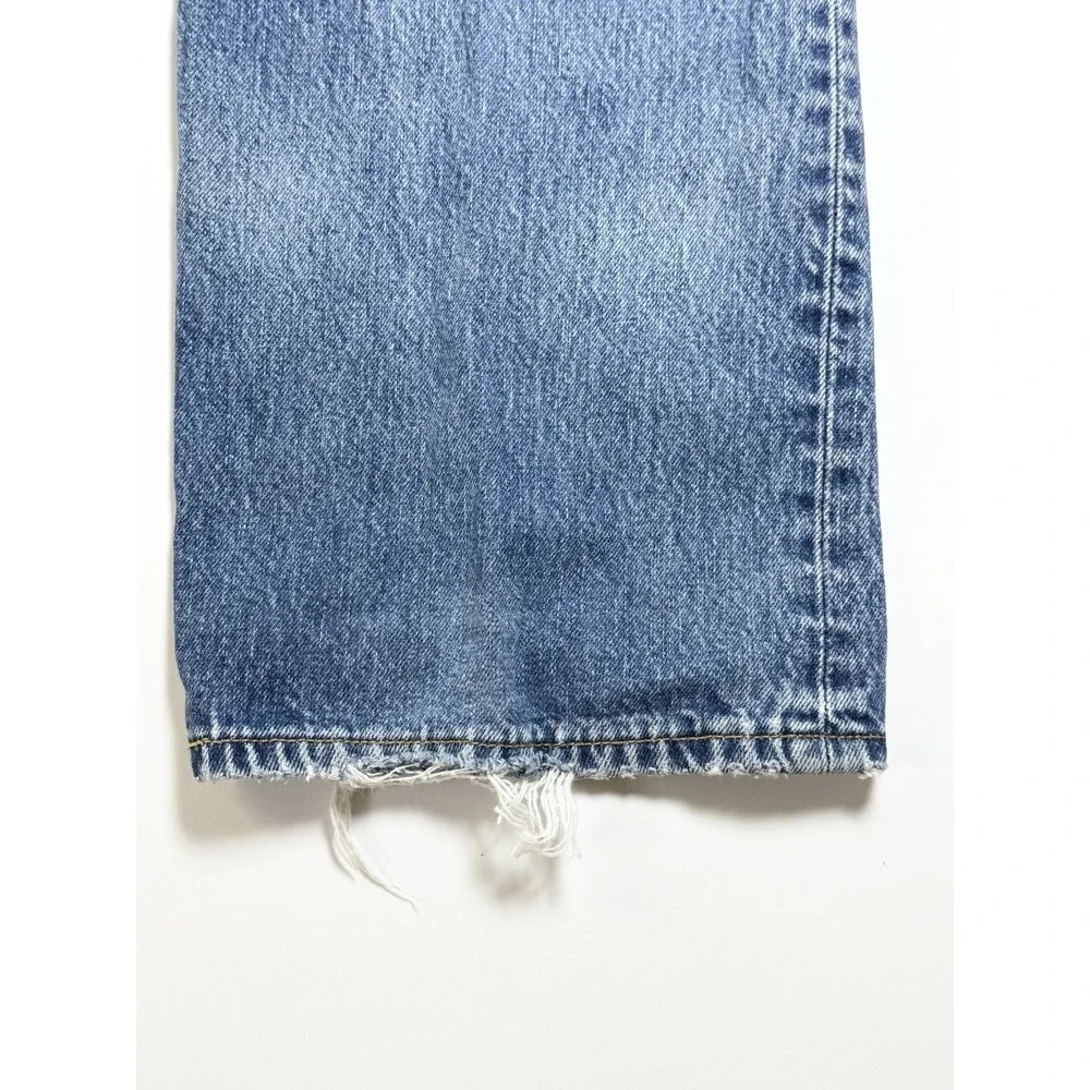 Levi's 501 Denim Blue Jeans Men's‎ 35x33 Distressed Grunge Casual Pants Y2K